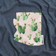 "PINK CACTUS" AZ Pocket Tee