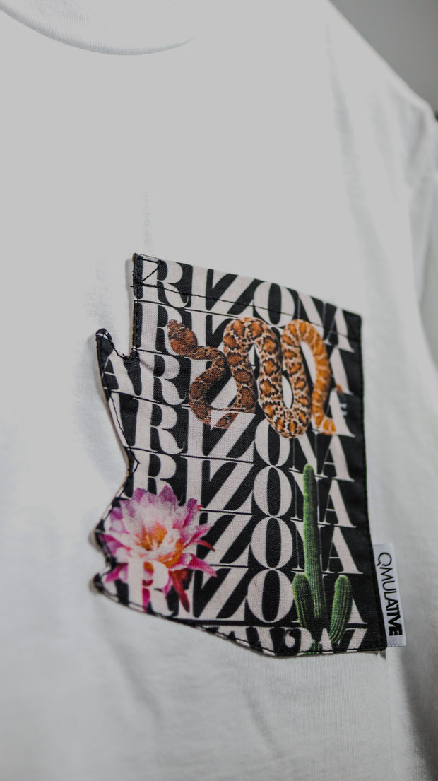 WELCOME TO ARIZONA – 1 MILLION CELEBRATION' AZ POCKET TEE! – QMULATIVE